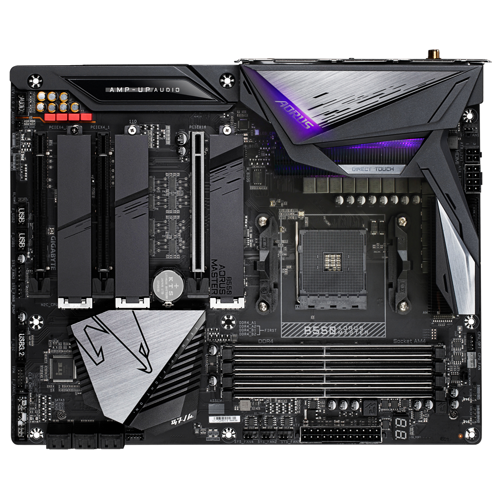 Bekijk afbeelding 2 van Gigabyte AM4 B550 AORUS MASTER - 3xM.2/HDMI/ATX